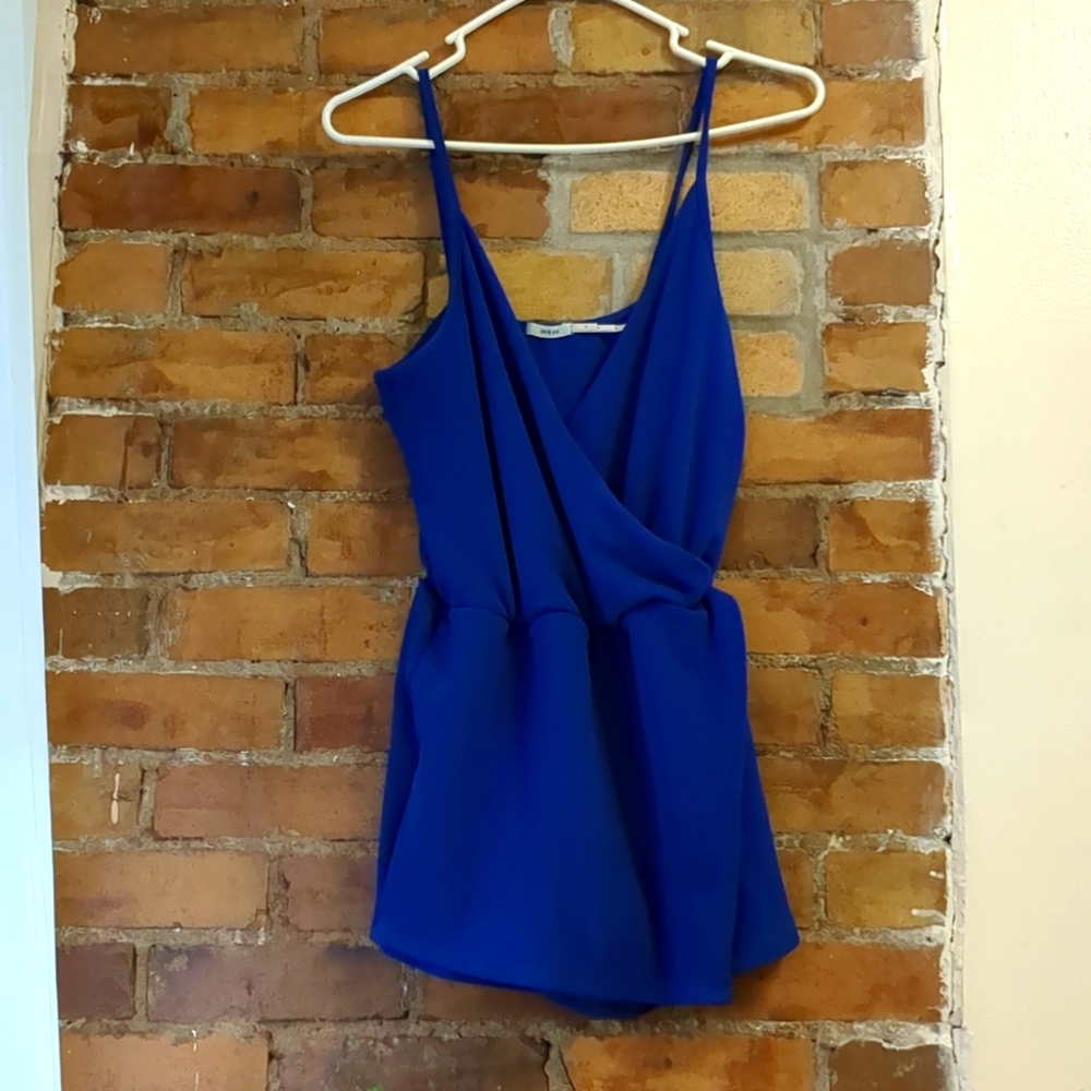 Electric Blue Skort/ Romper